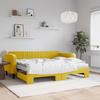 VidaXL Daybed with Trundle and Mattress Yellow 90x200 Cm Velvet 3197092