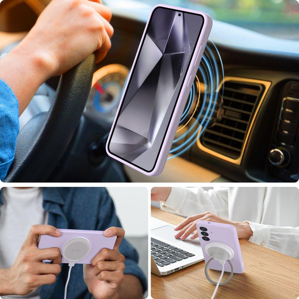 Tech-Protect Liquid Silicone Magsafe Galaxy S25+ Plus Mauve