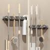 Punch-free Suction Cup Mop Clamp Plastic Broom Hanger Creative Broom Storage Rack  Kitchen