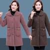 Women's Fleece Thickened Coat Winter Mid-length Coat
