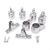 Boat Bimini Top Fittings 4Pcs Eye End Cap, 2Pcs Jaw Slides, Deck Hinges Sturdy Easily Install
