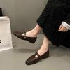 Fashion Women Ballet Dance Slip On Cross Strap Loafers Black Brown Flat Low Heels Autumn Spring Dress Shallow Mary Jane Shoes