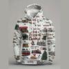 Christmas Hoodies For Men Funny Santa Claus Print Long Sleeve Hooded Sweatshirts Men Autumn Clothing Holiday Casual Hooded