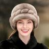 Whole Fur Mink Fur Cap Women Winter Individuality Fur Mink Ear Protection Cap Casual Warm Snow Cap