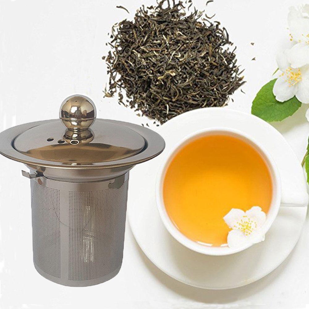 Infuser Fine Coffee Mesh Stainless Steel Tea Strainer Lid Filters