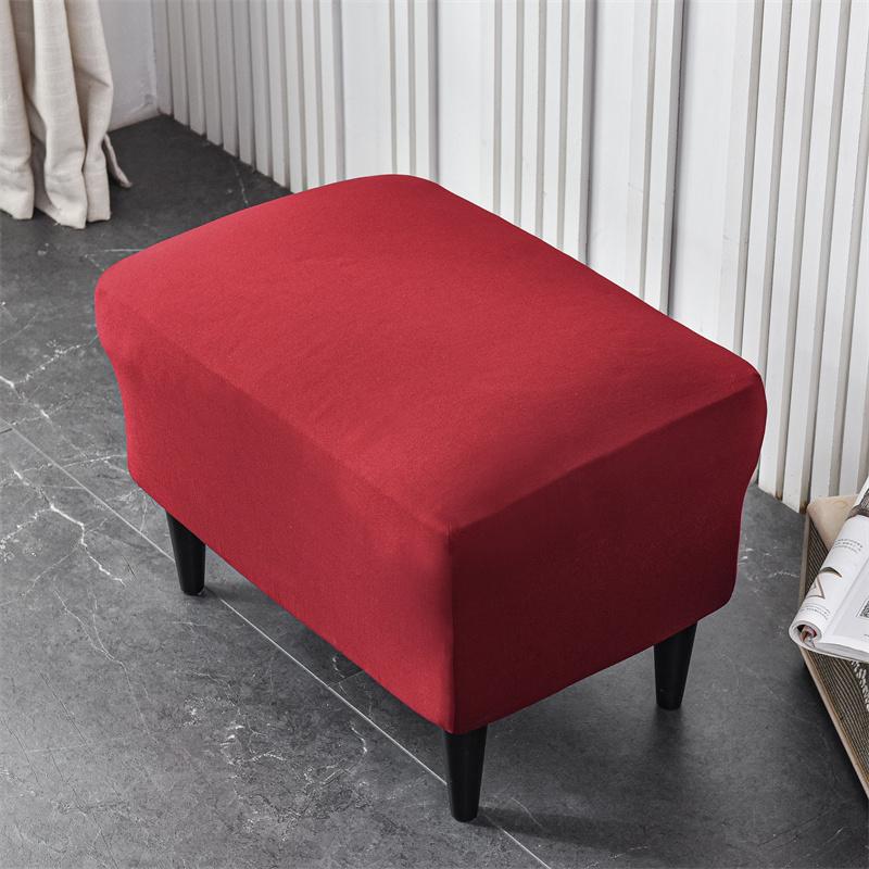 Velvet Rectangle Stretch Footrest Covers Elastic Ottoman Cover Spandex Stool Slipcover Ottoman Footstool Furniture Protector