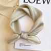 Solid Color 100% Nature Silk Square Scarfs for Women Neck Ties Foulard Neckerchief Hairband Hands Bag Ribbons Headband Gift