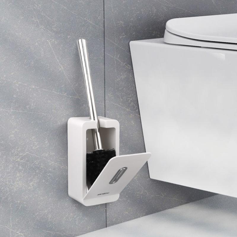 Bucket Brush Set for Cleaning Toilets Detachable Toilet Brush Floor-Standing Punch Free Long Handle Toilet Brush Bathroom