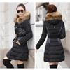 Winter Jacket with Belt Women Coat Hooded Slim Outwear Woman Long Parka Faux Fur Cotton Padded