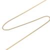 Goods 18K Yellow Gold Curb Chain for Men and with Clasp [Happy Shop] Necklace, 60cm, 1.2mm Wide, Double-Sided, Women,