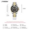 SINOBI Top Luxury Brand Men's Watches Original Fashion Mans Quartz Wristwatches Stainless Steel Male Gifts Clock