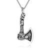 Vintage Men 'S Stainless Steel Norse Viking Wolf Raven Axe Pendant Necklace Nordic Mythology Fashion Party Jewelry