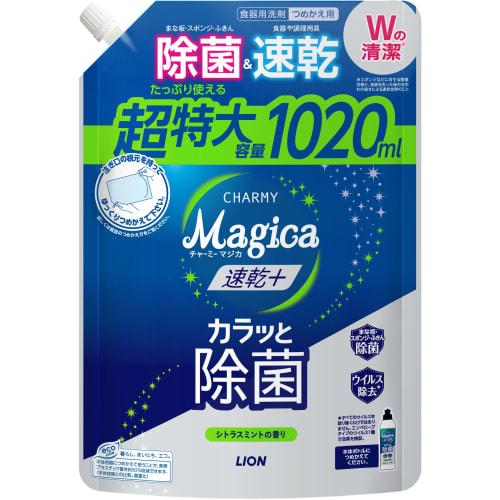 CHARMY Magica Quick-Drying + Dry Disinfectant, Citrus Mint Scent, Refill, Extra Large, 1020ml