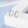 Earcuff Earings 925 Sterling Delicate Clear Cz Earring Small Sized Little Girl Earring Cuff Ear Micro Pave Zirconia Circle