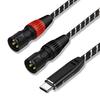 USB C To 2 XLR Audio Cable Type C To XLR Male Output Stereo Conversion Cable for Notebook Link AV Tone Table Smartphones, Tablets, Amplifiers, Mixers,