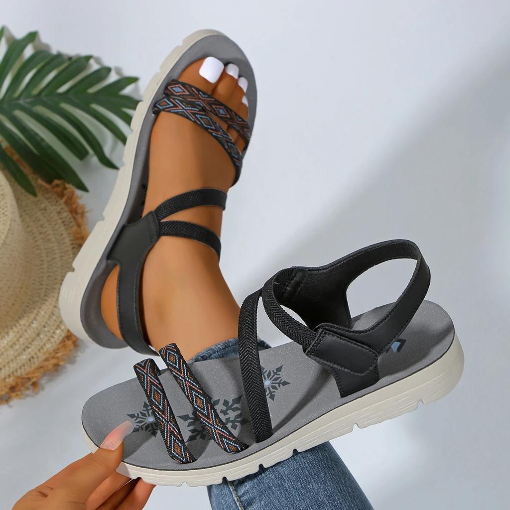 Fashion Women Sandals Summer New Comfortable Elegant Outdoor Casual Shoes for Women Fashion Thick Soled Lightweight Breathable Sandals