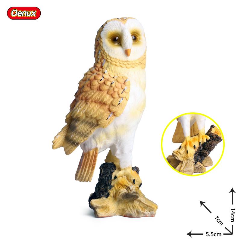 Oenux Bird Nest Animals Peacock Parrot Trogon Hornbill Owl Model PVC Action Figures Big Garden Decoration Cute Kids Toy Gift