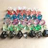 New Dual-color Transparent D4/6/8/10/12/20 Polyhedral Digital Dice for DND TRPG Party Entertainment Dice Set Board Game Supplies