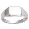 Men's Silver 'Charles' Silver Signet Ring (rhodium) - 9x8mm