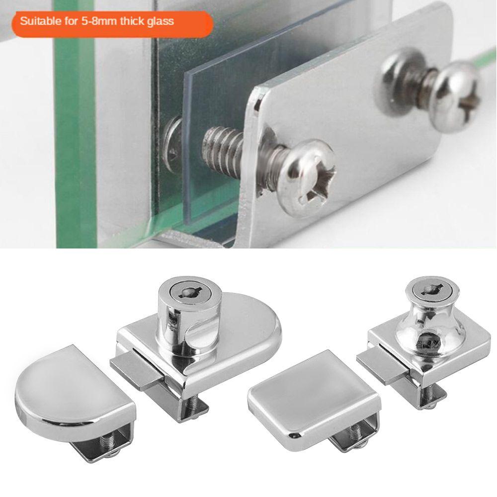 With Key Hardware Accessories Hasp Cabinet Door Locks Window Lock Mall Display Glass Cabinet Lock
