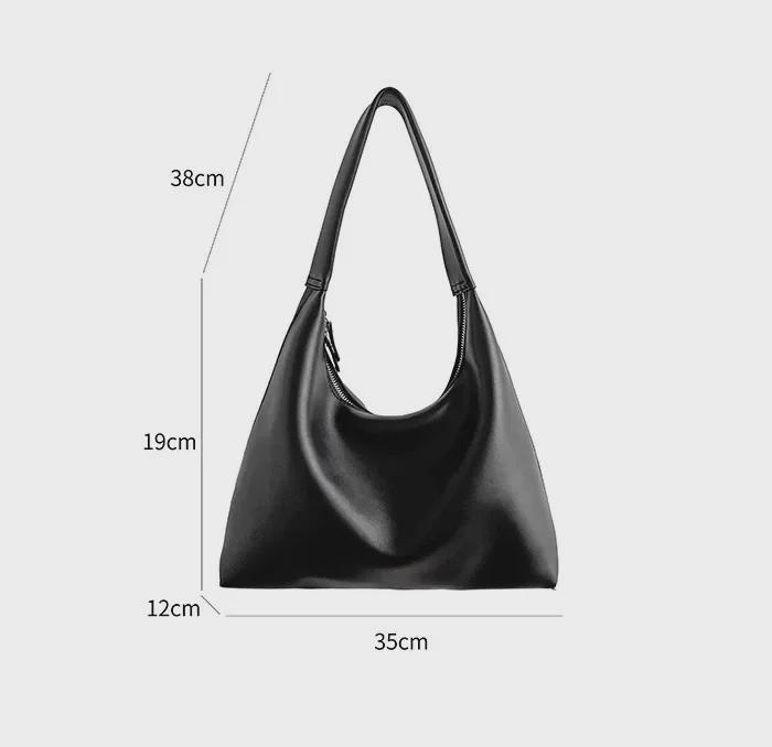 Korean-Style Soft Leather Milk Tea Dumpling Bag: Retro Shoulder & Versatile Handheld Design