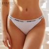FINETOO 1PC Women's Cotton Panties S-XL Low-Rise Waffle Underwear Sexy Letter Briefs Ladies Comfortable Panties Female Lingerie