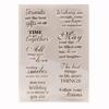 Blessing Words Clear Silicone Stamp Lettering Pattern Clear Stamper for Scrapbooking Card Making Photo Album Decoration