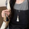 Tassel Brush Pendant Necklace Niche Design Temperament Sweater Chain Light Luxury Simple Versatile Jewelry Women