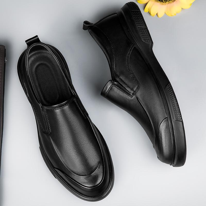 Genuine Leather Man Dress Shoes High Quality Oxfords Footwear Lace Up Mens Casual Business Shoes Luxury Brand Moccasins Loafers