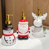 Dispensing Bottle Deer Santa Claus Snowman Design Soap Container Water-Absorbing Anti-Slip Bottom Shower Gel Bottle