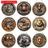 1pc 2d Flat Rustic Style Welcome Round Wooden Sign - 20cm, Animal Theme, Suitable for Home Hall, Garden, Bar, Cafe, Door, Fence Decoration, Gift