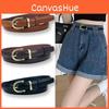 Thin Womens Vintage Waistband For Jeans With Slim Width And Classic Buckle Pin
