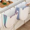 Kitchen Trash Can, Folding Household Cabinet Door Wall Hanging Storage Bin Pulling Trash Can Kitchen Waste Garbage Basket
