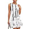 Women's Summer Dress Casual Sleeveless Round Neck Classic Print Vest Sundress
