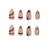 24 Pieces Nordic Style Wearing Nail Simple Nail Patch Line Manicure Patch French Manicure Press On Nails
