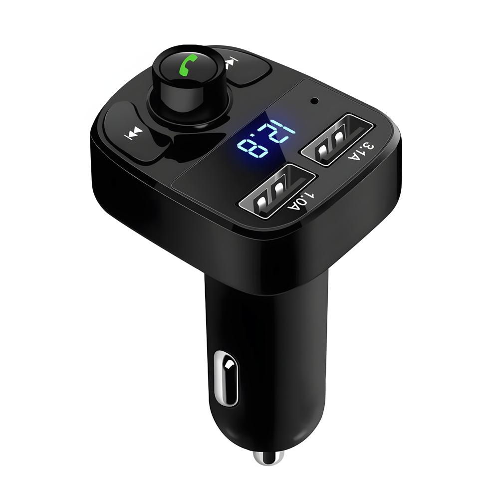 Dual USB Car Charger Bluetooth 5.0 Car Kit FM Transmitter Audio MP3 Player Autoradio Handsfree Charger 3.1A Fast Charger