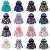 Printed Jacket Cardigan Kids Girls Boys Hooded Long Sleeve Zip-up Floral Car Cartoon Windcheater