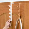 1pc Over-the-Door Plastic Hanger Easy Install, Space-Saving Hook Rack for Clothes, Bags  Towels