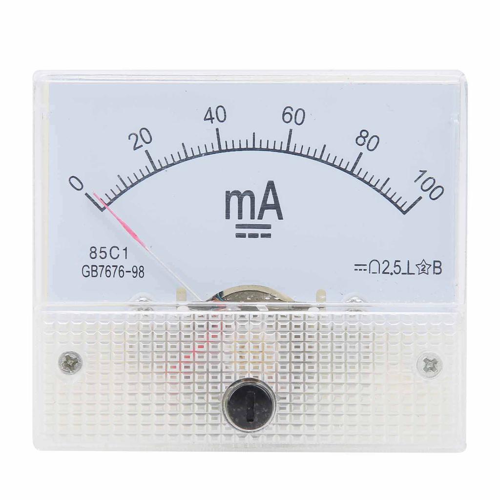 85C1 DC 0~100MA Pointer DC Ammeter Current Panel Meter Gauge Measuring Instrument