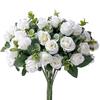 Ornament Simulation Plants Leaves Floral Arrangement Artificial Eucalyptus Rose Lifelike Flowers