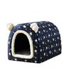 Enclosed Dog House Kennel Warm Winter Cat Cave Soft Cozy Sleeping Bed for Small Medium Dogs Cats Puppy Nest Basket Supplies