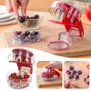 Stainless Steel Cherry Pitters Corer Handheld Press Cherry Pitter Remover with 6 Holes Multi-Purpose Fruit Core Pitting Tools