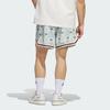 Adidas Originals X Hoop York City Allover Print Logo Comfortable Loose Sports Shorts Unisex Shorts Ivory-White Textured-Green Dark-Red JC5973