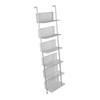 Standing Bookshelf 6 Tier Modern Metal Floor Magazine Storage Rack for Newspapers Studio