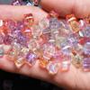 Crafts Beads for Jewelry Making Loose Earrings Bracelet Pendants 8mm DIY Part Resin Czech Crystal Cube Square Faceted 20pcs/bag UV Plated