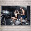 Modern Gym Fitness Canvas Painting Bodybuilding Character Wall Art Poster Sexy Men Women Muscle Wall Picture Mural Cuadros