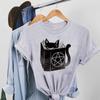 Trend Style Trend Cat Pet Clothing Casual Short Sleeve 90s Women Print Lady Female Graphic T-shirt Tee Top Fashion T Shirt