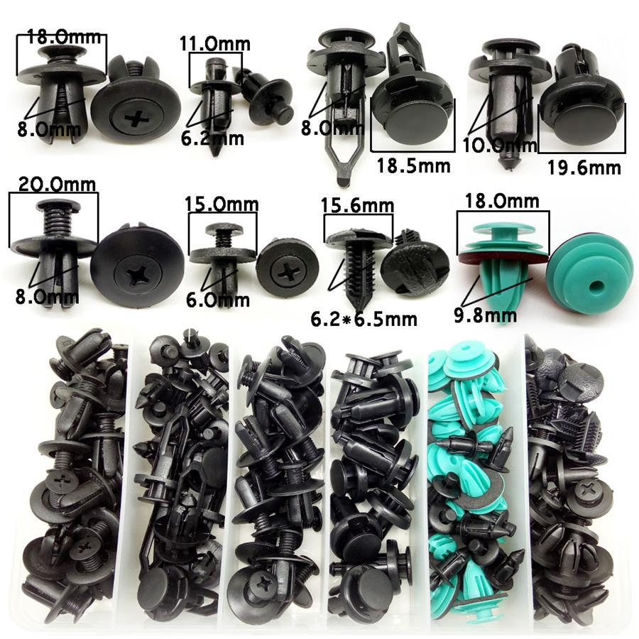 120Pcs Interior Door Trim Styling Retainer Rivet Clips Fender Panel  Bumper Door
