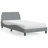 VidaXL Bed with Mattress Light Grey 100x200 Cm Fabric 3208344