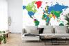 Photomural World Map Washable Fleece 520x318